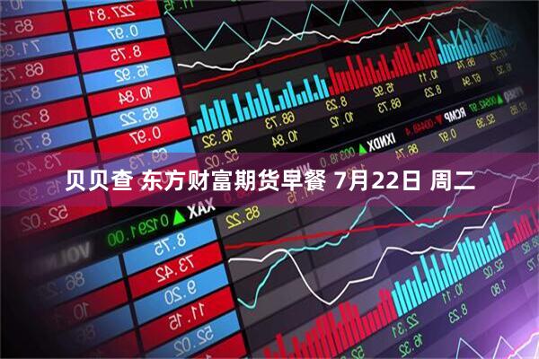 贝贝查 东方财富期货早餐 7月22日 周二